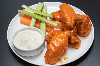 Buffalo Wings prepared for Barrington chicken take out.