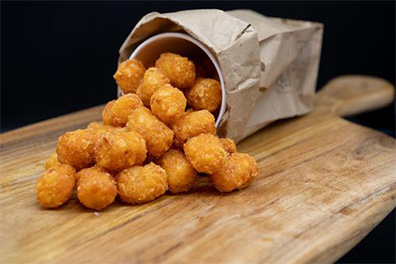 Tater Tots, a side dish often ordered with our Moorestown chicken fingers.