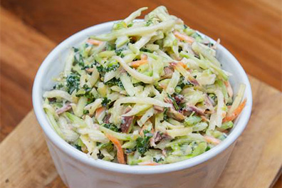 Coleslaw side dish, perfect to enjoy with West Berlin chicken tenders.
