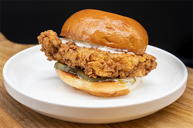 Original Jersey Crispy Chicken Sandwich served at our Barclay-Kingston, Cherry Hill chicken places.