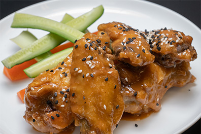 Chicken Wings made at our Barclay-Kingston, Cherry Hill chicken restaurant.