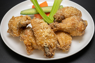 Garlic Parmesan Wings crafted for Barclay-Kingston, Cherry Hill chicken wing delivery service.